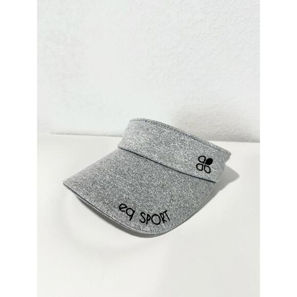 EQ SPORT Sun Visor Unisex Outdoor Sports Gray Black and White Strap One Size - Picture 1 of 8